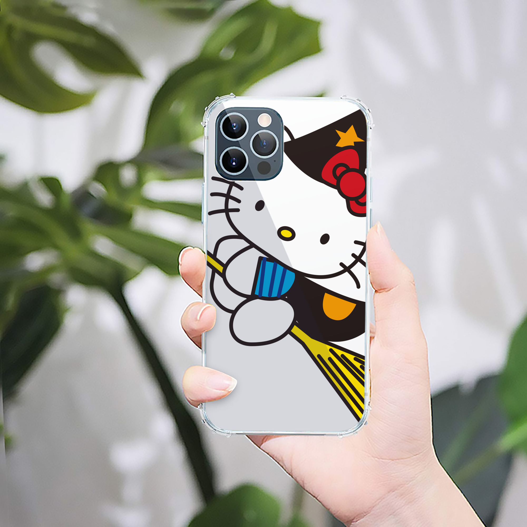 （画像用） Hello Kitty ハローキティ 【iPhone 12シリーズ対応】透明スマホケース（クリアソフトケース）